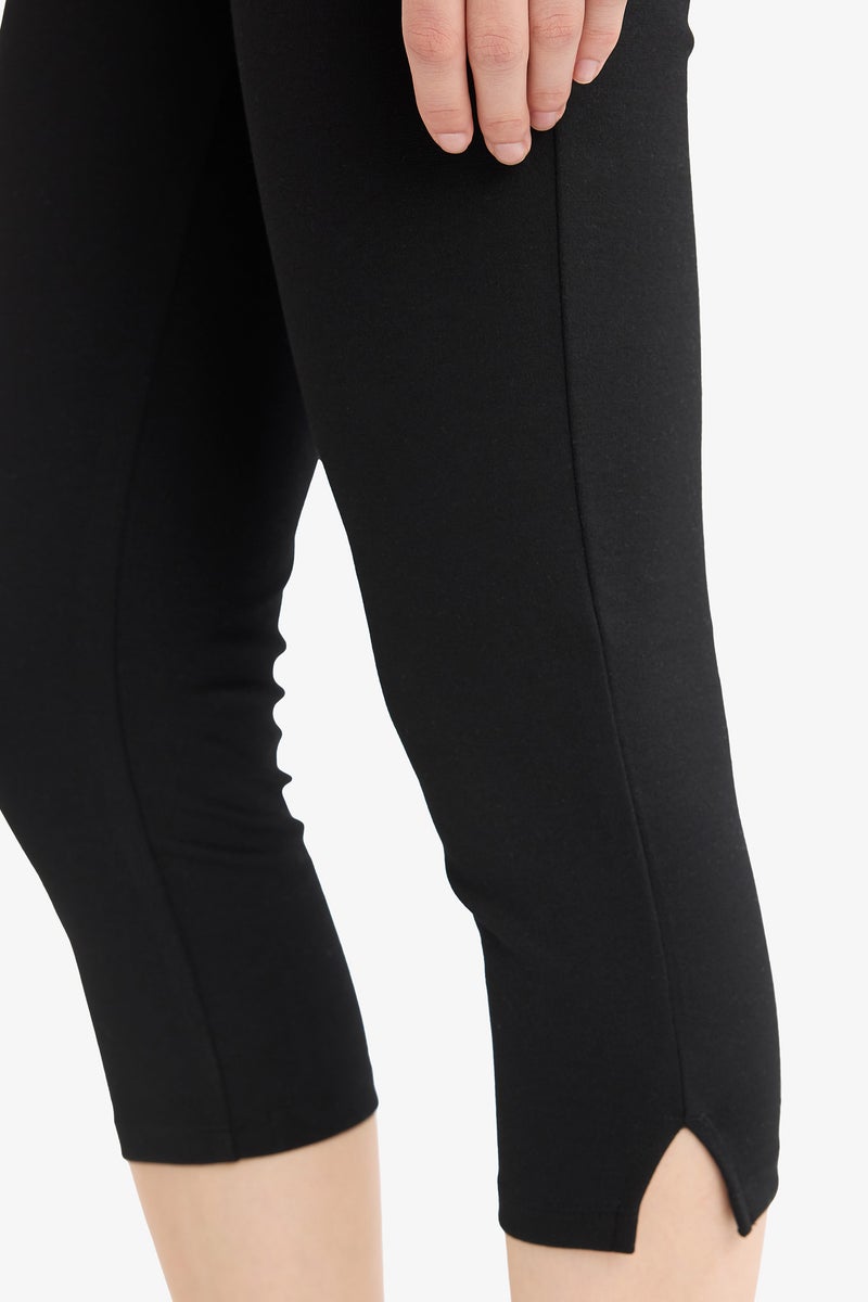 DeFacto Black Woman Dim Detailed Short Leggings Casual - Image 5