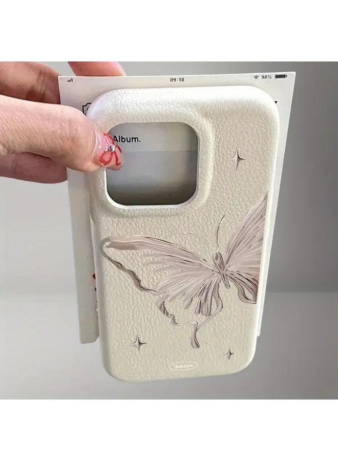 Jelly Color Dye Butterfly Pattern Phone Case For Iphone 16 Pro Max Yellow Premium Protective Cover - Image 3
