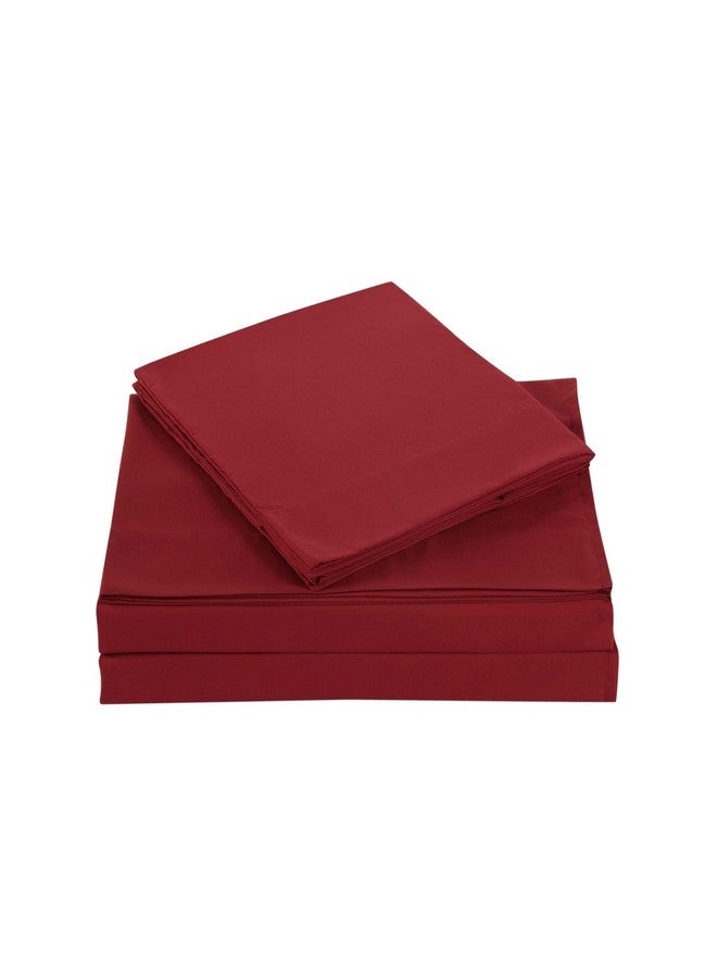 My World Solid Sheet Sets Red Polyester 3-Piece Twin XL Sheet Set, Solid Themed, for Kids, OEKO-TEX Certified - Image 2