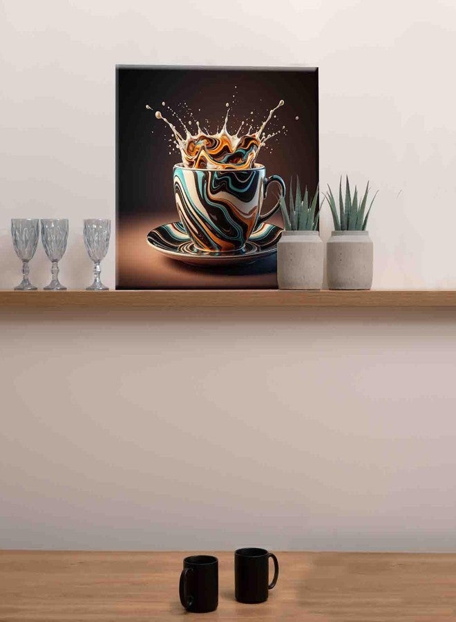 Aihonmin أيهونمين طقم رسم بالأرقام DIY، قهوة مضحكة، طقم زيت الرسم على قماش ملون للأطفال والبالغين، 16X20 بوصة، عمل رسم بالأكريليك، للتزيين في غرفة المعيشة بدون إطار - Image 3
