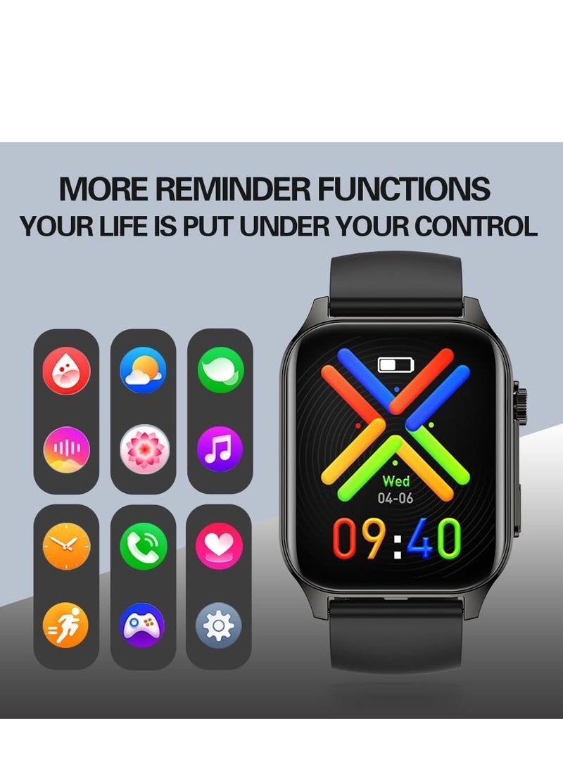 DMG TECH DMG 1.91 Inch Smart Watch for Men and Women (Receive and Call), 100+ Sports Modes Fitness Tracker with Heart Rate/SpO2/Blood Pressure/Sleep Monitor, Calorie Counter, IP68 Waterproof Smart Watches  - Image 3