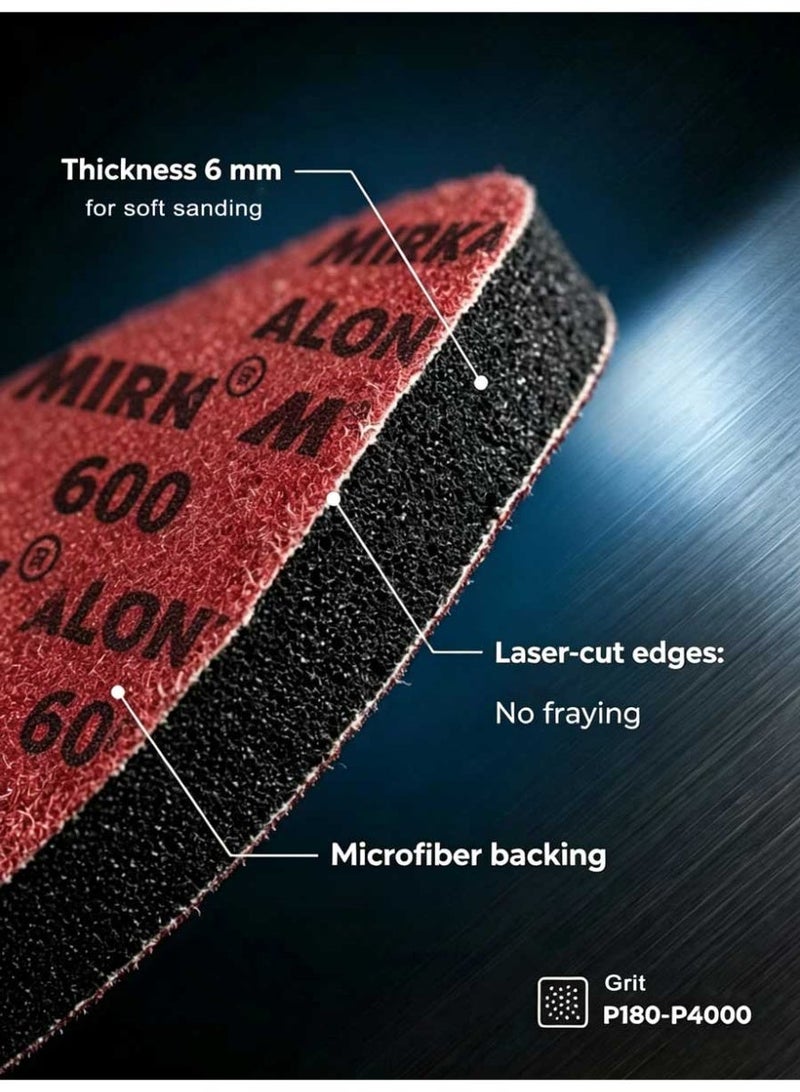 Mirka 4 Inch 97mm Foam Sanding Discs Sponge Hook and Loop Auto Glass Polish 20 pcs - Image 5