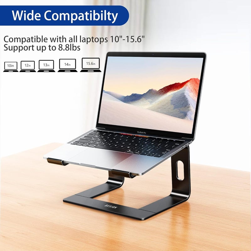 LS03 Aluminum Laptop Stand - Ergonomic Detachable Riser for 10-15.6" Laptops - Image 3