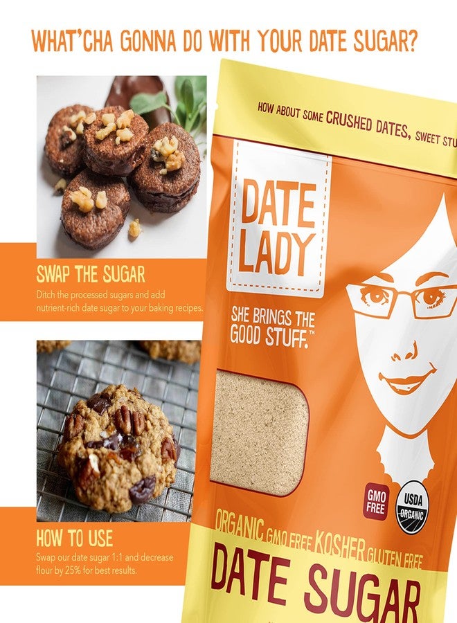 Date Lady Organic Date Sugar, 1 lb | Vegan, Paleo, Gluten Free & Kosher | Alternative Sweetener for Baking | Will Not Dissolve in Coffee (1 Bag) - Image 3
