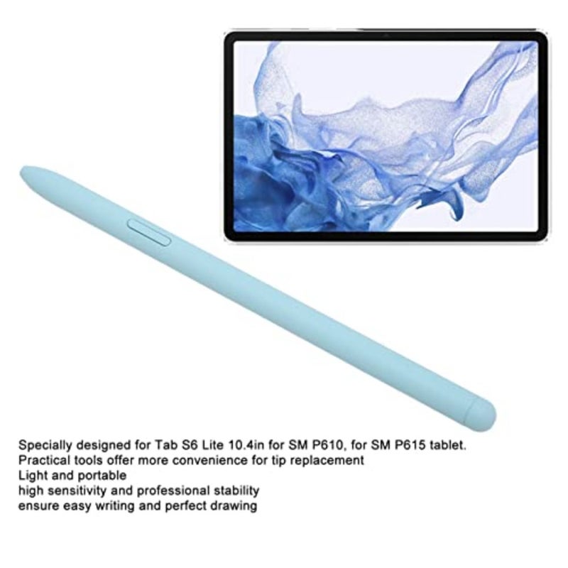 قلم بديل حساس ودقيق لجهاز Tab S6 Lite مع 5 أطراف قابلة للاستبدال باللون الأزرق قلم بديل Tab S6 Lite حساس للغاية ودقيق مع 5 أطراف باللون الأزرق - Image 3