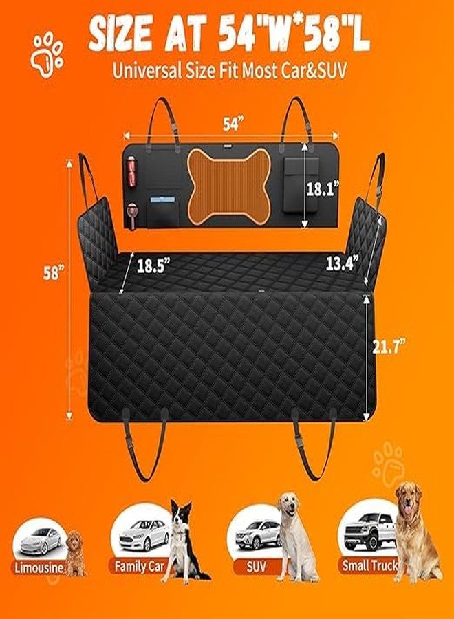 TAOCOCO Dog Hammock for Car, Convertible Nonslip Waterproof Backseat Seat Protector for Dogs with Mesh Visual Window, Scratch Resistant Rear (Black, Bone Shape MESH CAR SEAT Cover) - Image 5