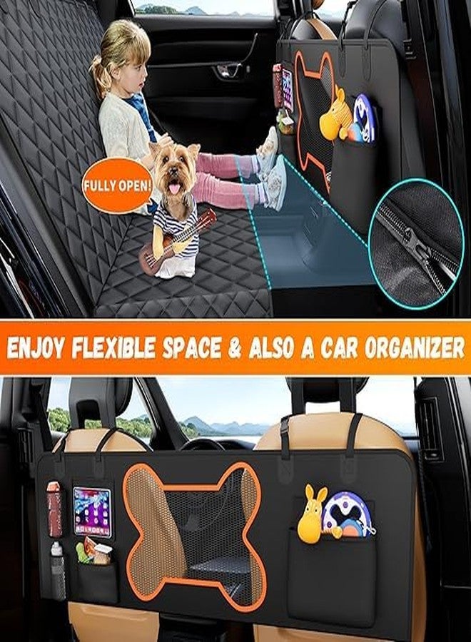 TAOCOCO Dog Hammock for Car, Convertible Nonslip Waterproof Backseat Seat Protector for Dogs with Mesh Visual Window, Scratch Resistant Rear (Black, Bone Shape MESH CAR SEAT Cover) - Image 4