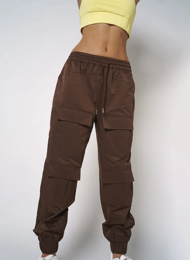 House Of Cenmar Brown Cargo-Pockets Pants
