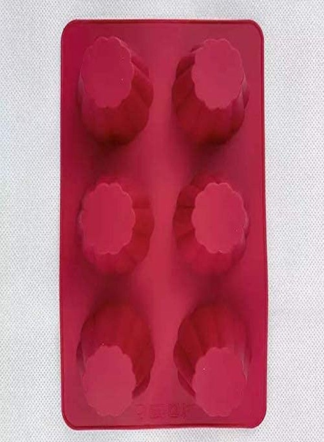 Folca® 1 Pc 6 Cavity Silicone Mould for Handmade Soap, Cake, Jelly, Pudding, Chocolate, Dessert etc (Flower Mould Design 1) - Image 4