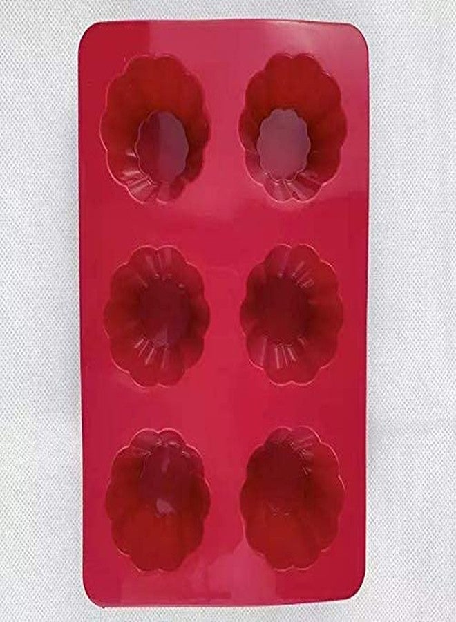 Folca® 1 Pc 6 Cavity Silicone Mould for Handmade Soap, Cake, Jelly, Pudding, Chocolate, Dessert etc (Flower Mould Design 1) - Image 5