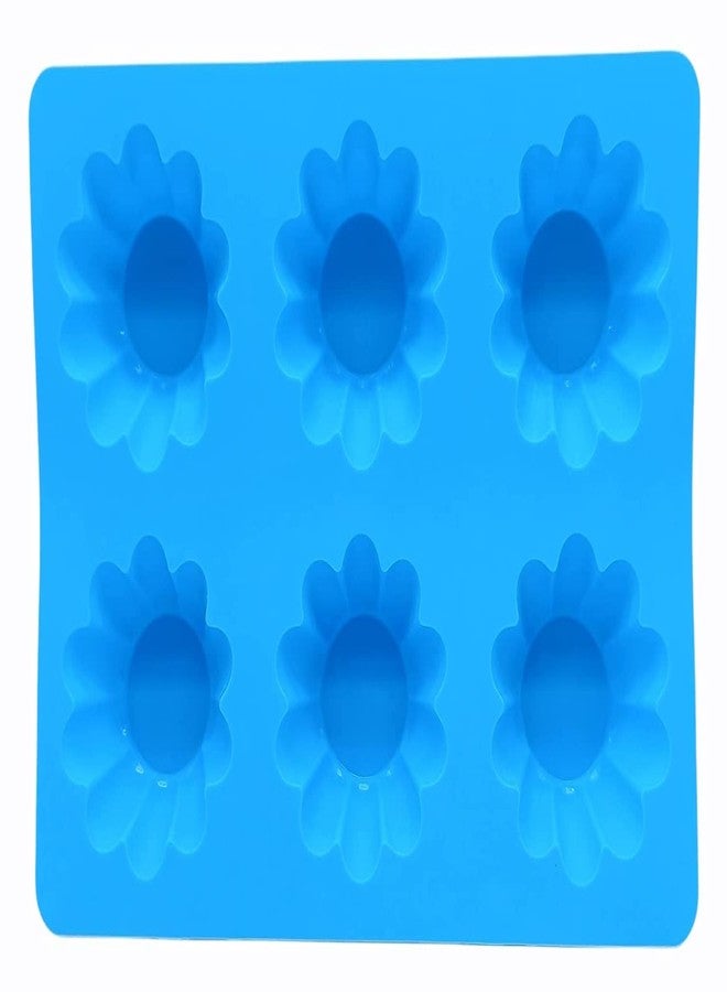 Folca® 1 Pc 6 Cavity Silicone Mould for Handmade Soap, Cake, Jelly, Pudding, Chocolate, Dessert etc (Flower Mould Design 1) - Image 2