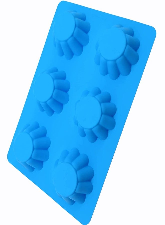 Folca® 1 Pc 6 Cavity Silicone Mould for Handmade Soap, Cake, Jelly, Pudding, Chocolate, Dessert etc (Flower Mould Design 1) - Image 3