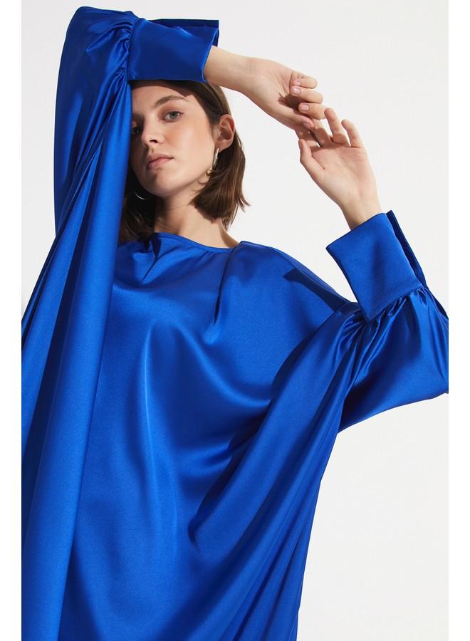 جون فستان بالون أزرق كوبالت - Image 2