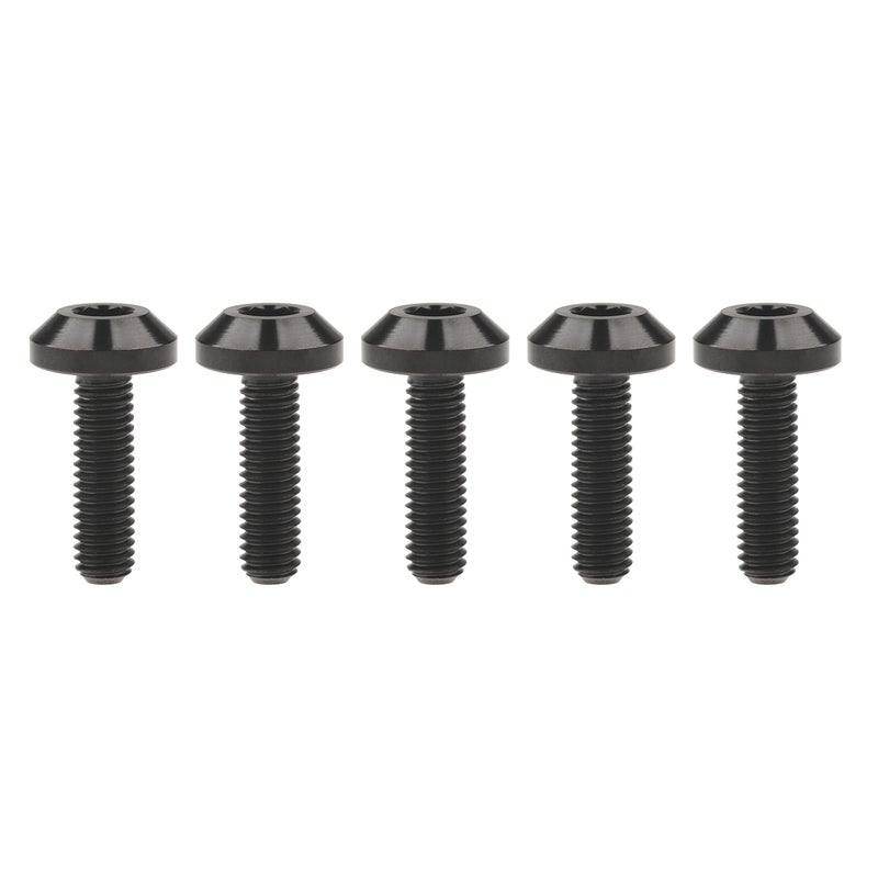 Wanyifa Titanium M6 x12 15 20 25 30 35mm Bolt Screw for Bicycle Motorcycle Disk Brake Bolt pack of 5 (M6x20mm, Black) - Image 5
