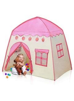 BabyGo BabyGo Kids Play Tent Princess Castle Flower Foldable Portable Flower Play Tent for Kids (Pink)  - Image 1