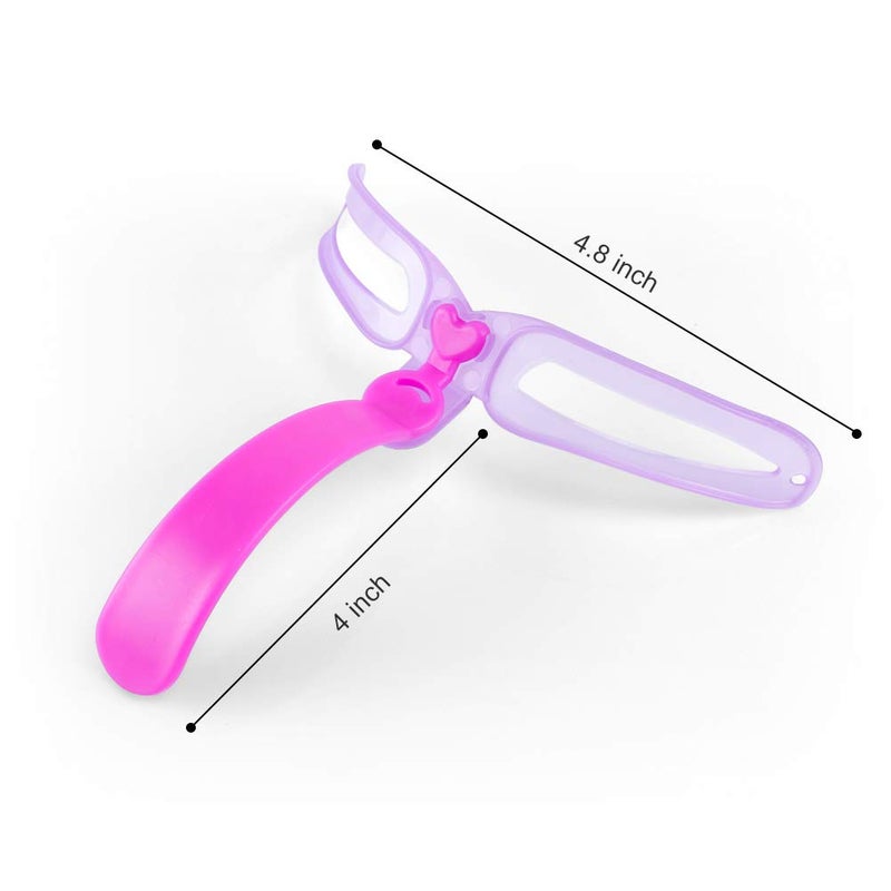 Aooba 12 PCS Eyebrow Stencils - Eyebrows Shape Reusable with Eyebrow Razors and Pencil, Eye Brow Shaping Template Stamp Kit with Handle and Strap Washable DIY Makeup Tools - Image 2