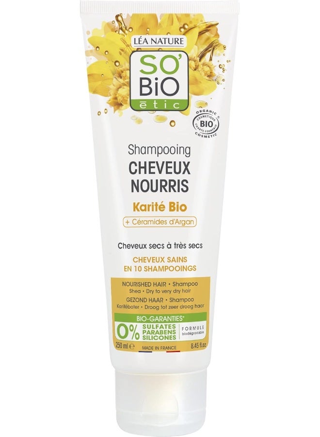 So'Bio Étic شامبو زبدة الشيا المغذية، 250 مل - Image 1