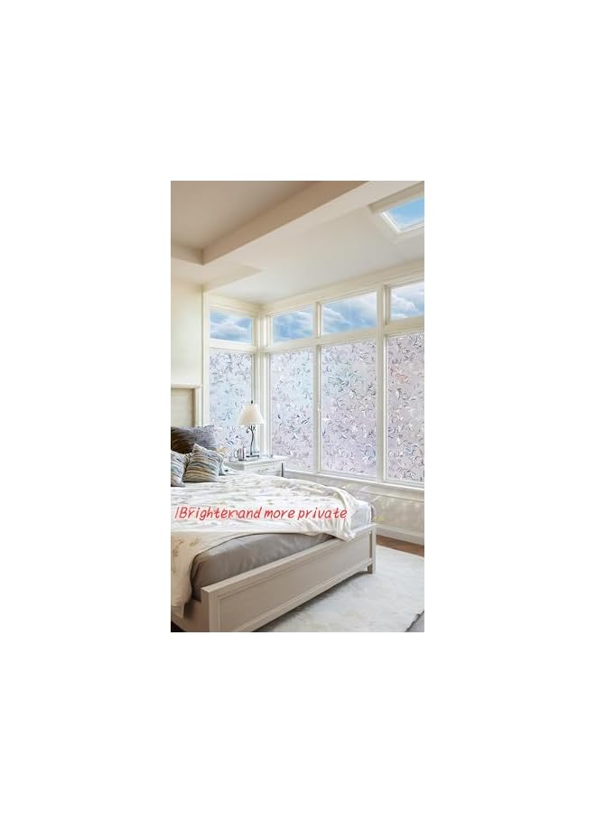 The Bros Premium Window Film Privacy Frosted | Stained Glass Decorative Vinyl Covering | Non-Adhesive Static Clings | Easy-to-Install | Privacy and Style for Your Windows | Size: 60 x 200cm - Image 4