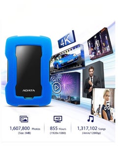 ADATA ADATA HD330 2TB USB 3.0, High-speed Shock-absorbing External Hard Drive, Extra Slim Portable Waterproof Mobile Hard Drive, (2TB Black)  - Image 4
