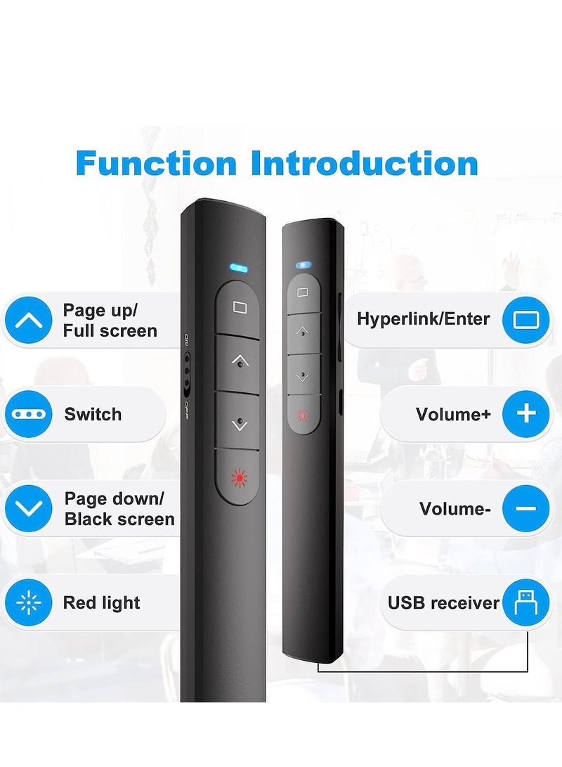 Rechargeable presentation clicker for PowerPoint presentations, wireless USB remote control for presenter, Google Slide Advancer Smart Board Slideshow PPT Clicker for Mac/Computer/Laptop/Office. - Image 3