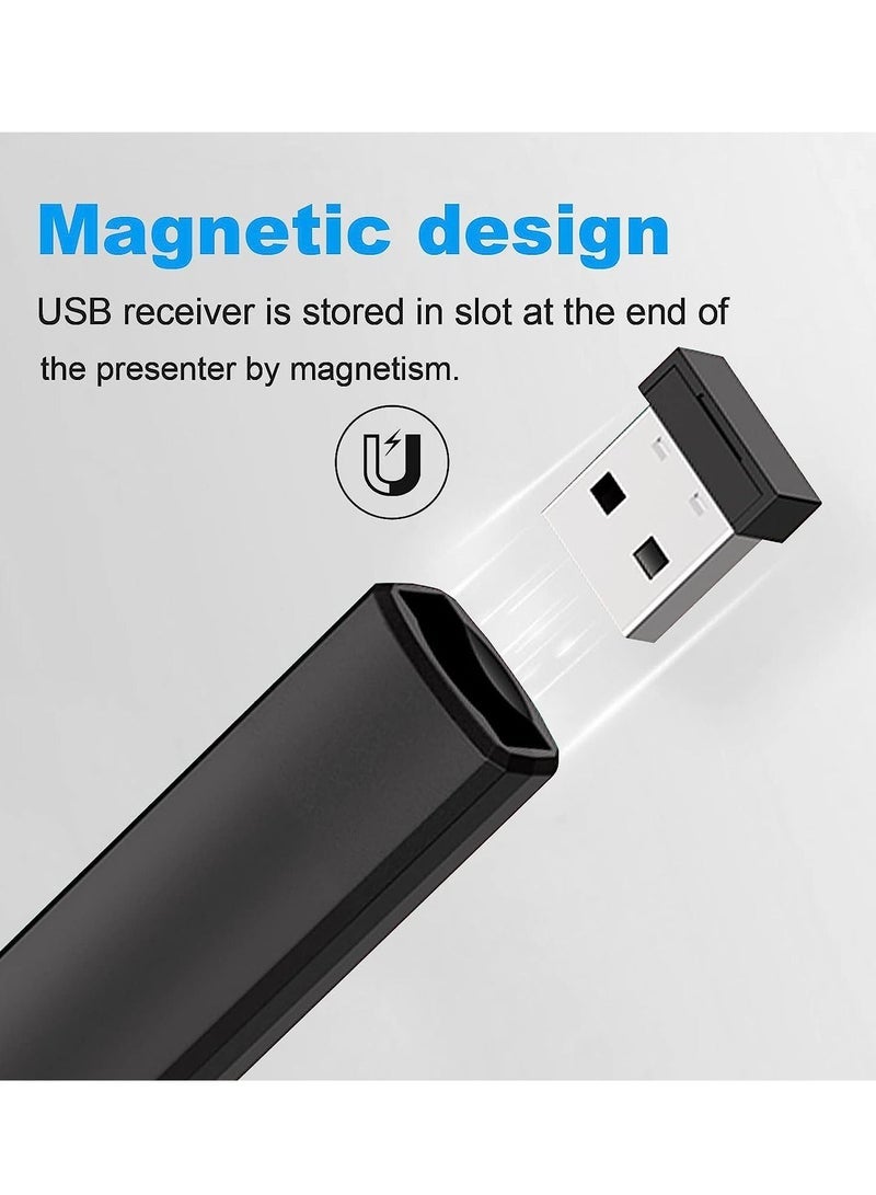 Rechargeable presentation clicker for PowerPoint presentations, wireless USB remote control for presenter, Google Slide Advancer Smart Board Slideshow PPT Clicker for Mac/Computer/Laptop/Office. - Image 2