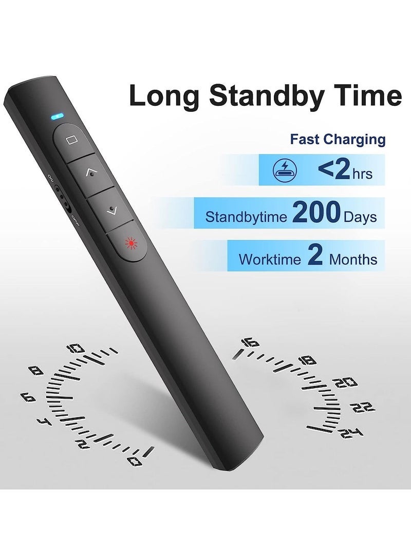 Rechargeable presentation clicker for PowerPoint presentations, wireless USB remote control for presenter, Google Slide Advancer Smart Board Slideshow PPT Clicker for Mac/Computer/Laptop/Office. - Image 4