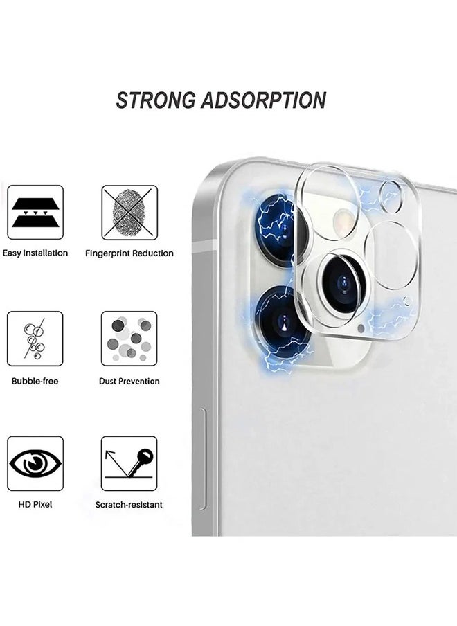 MIQIA - Miqia iPhone 12 Pro Max Tempered Glass Camera Lens Protector Ultra HD transparent 9H Hardness Anti-Scratch Case Friendly Easy to Install No Affect on Night full coverage protection - Image 1