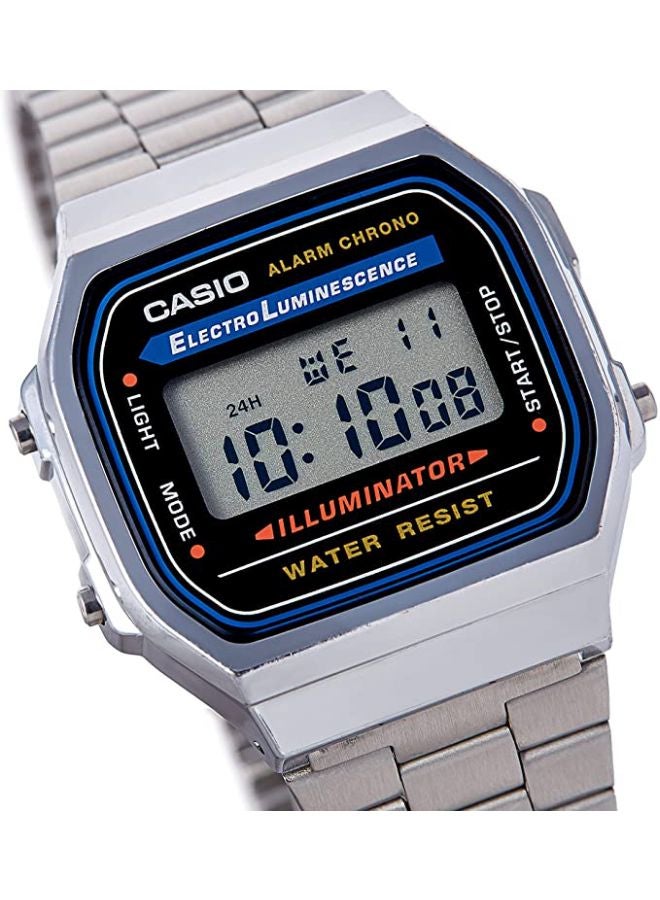 CASIO Unisex Vintage Series Water Resistant Digital Watch A168WA-1 - 32 mm - Silver - Image 3