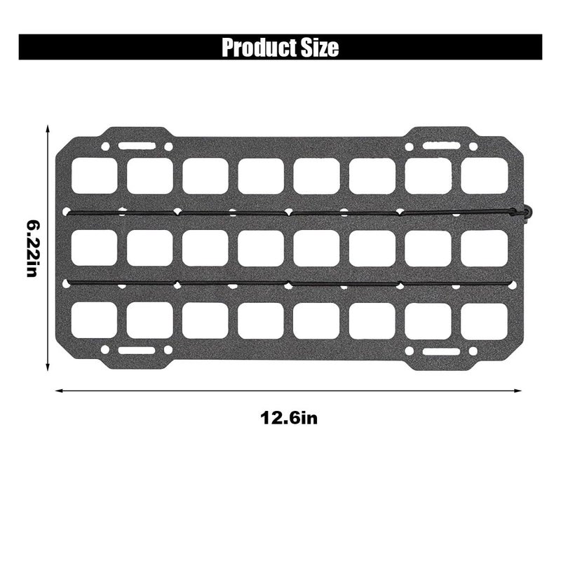 smilfuy Vehicle Rigid MOLLE Panel, Tactical Gear Car Sun Visor Organizer, EDC Pouch Tool Holster, Storage Holder Visor for Truck Equipment Mount Plate Modular Storage Shelf (Visor Panel) - Image 2