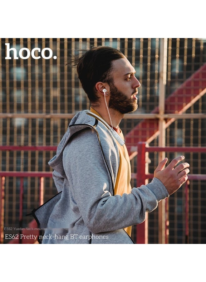 ES62 Elegant Neckband Bluetooth Headphones with 120-Hour Ultra-Long Battery Life - Wireless Music Earbuds