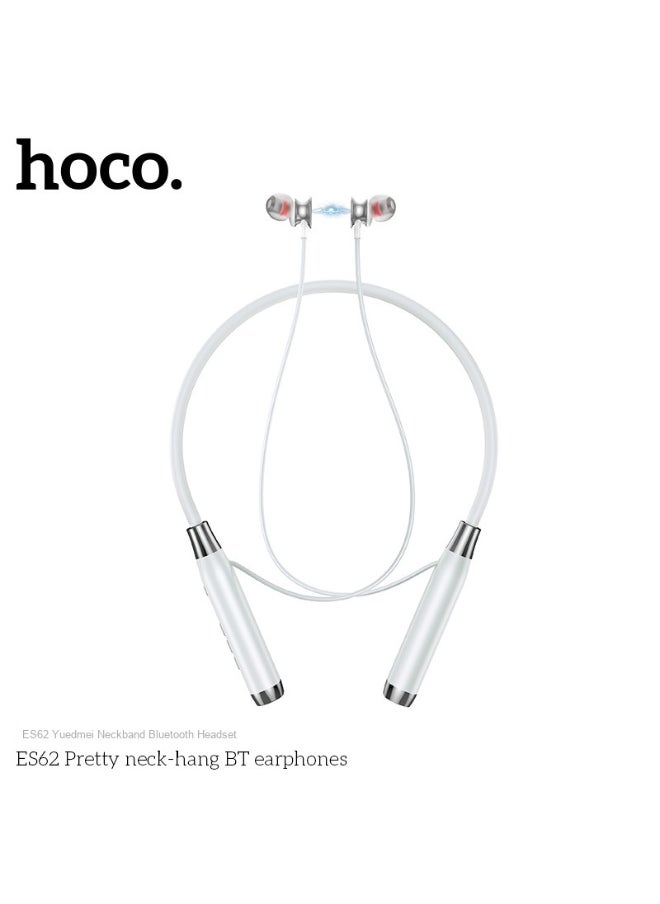 ES62 Elegant Neckband Bluetooth Headphones with 120-Hour Ultra-Long Battery Life - Wireless Music Earbuds