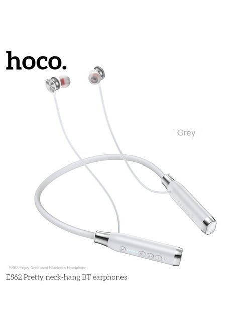 ES62 Elegant Neckband Bluetooth Headphones with 120-Hour Ultra-Long Battery Life - Wireless Music Earbuds