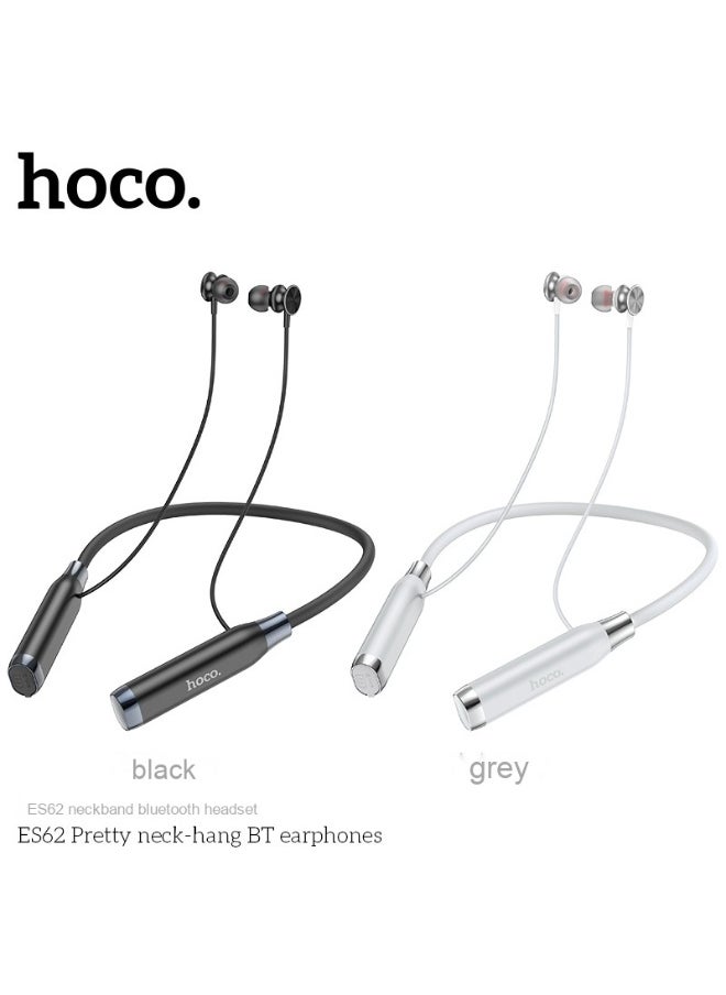 ES62 Elegant Neckband Bluetooth Headphones with 120-Hour Ultra-Long Battery Life - Wireless Music Earbuds