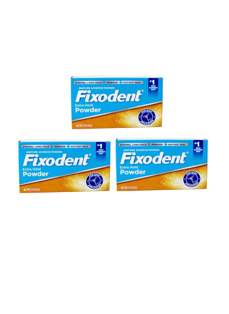 Fixodent Fixodent Powder Extra Hold 2.7 Oz. (Pack of 3)  - Image 1
