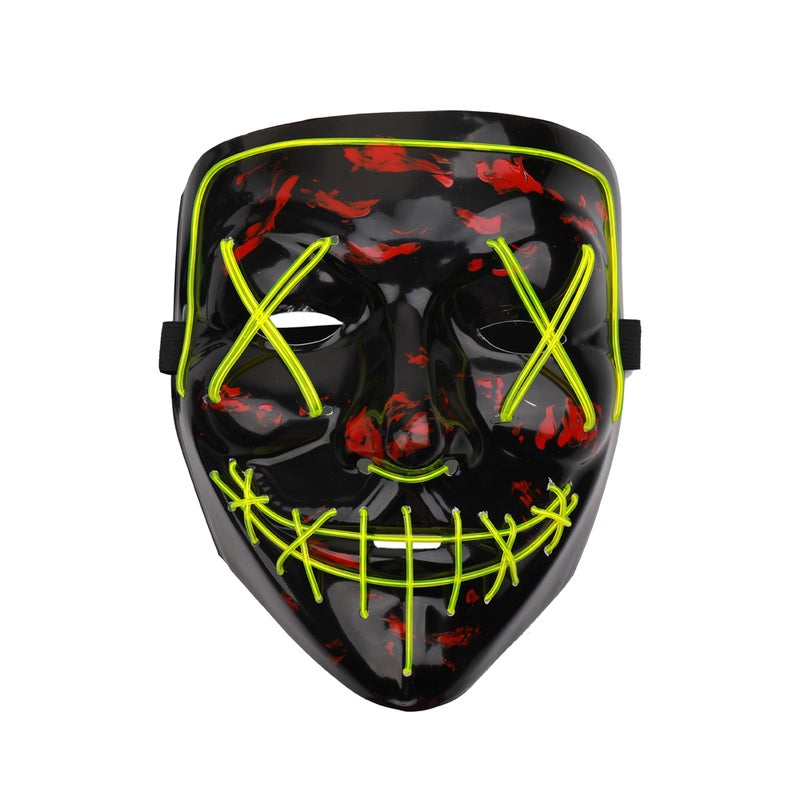 LED Cold Light Flash Grimace Fluorescent Mask Festival Performance Party Glowing Masks - Image 1
