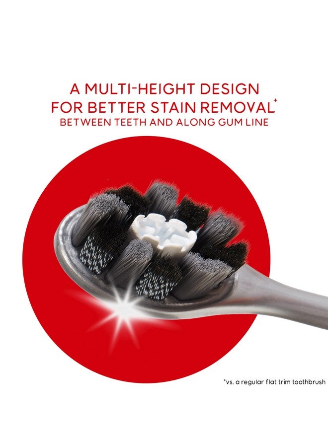 كولجيت فرشاة أسنان كولجيت أوبتيك وايت برو سيريز للتبييض بالفحم لإزالة البقع، شعيرات ناعمة، عبوة من قطعتين - Image 4