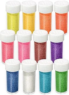 Generic Aslanka Extra Fine Glitter, 12 Colors Holographic Premium Multi Purpose Glitter Dust Powder for Resin, Tumblers, Makeup, Face, Hair, Body, Crafts Painting Arts, Nail Art DIY Decoration(10g /Jar) 