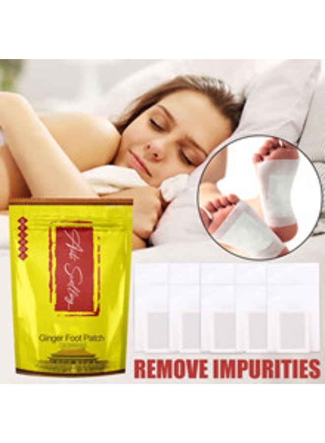 EELHOE Pack of 10 Anti-Swelling Ginger Foot Detox Patches Foot Patches Improve Sleep Quality Weight Loss Weight Loss Patches Health Care  - Image 5