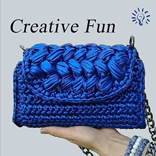 PRANSUNITA Metallic Shining Sparkle T-Shirt Knitting Yarn – 100 GMS - for Hand Knit Clutch Bag Backpack Bulky Blanket Cushion Crochet Glossy Yarn – Color - (Pink) - Image 4