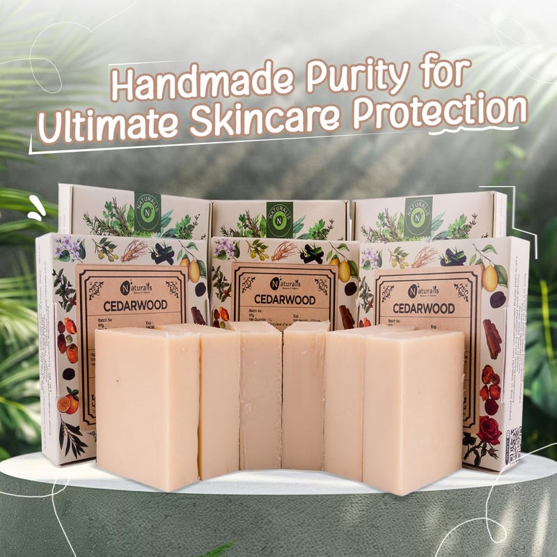 Naturalis Cedar Soap Organic Handmade ColdPressed Soap Infused with Cedarwood Essential Oils Natural Luxury Soap for Deep Skin Nourishment Moisturizing and Refreshing 100g - Image 5