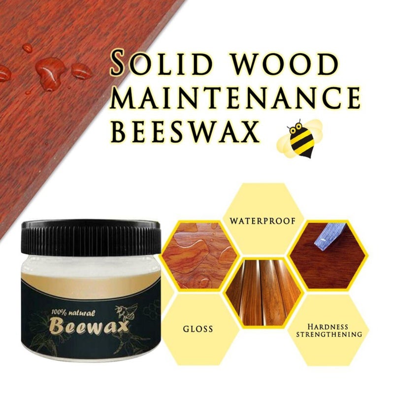 EELHOE Polishing Beewax 85g Waterproof Glossy Hardness Strengthening Furniture Polishing Beewax - Solid Wood Protective Layer for Solid Wood Furniture Flooring Crafts - Image 5