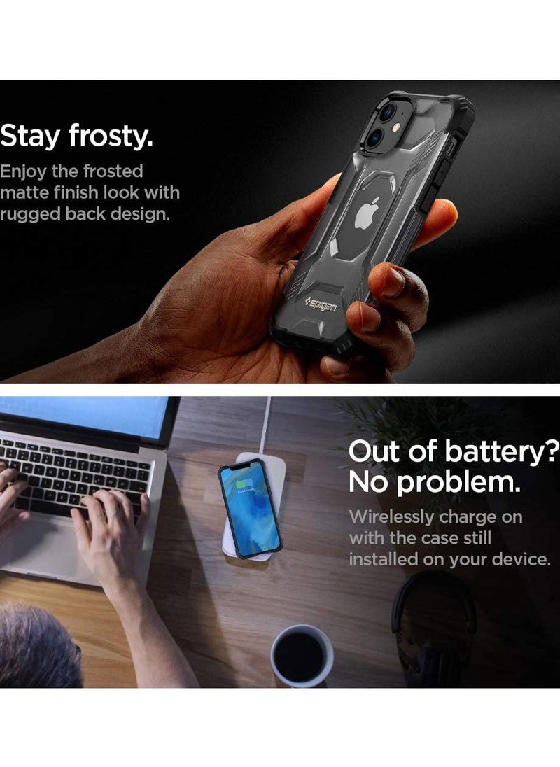 Spigen - Nitro Force Protective Cover Case for Apple iPhone 12 Mini - Matte Black - Image 1