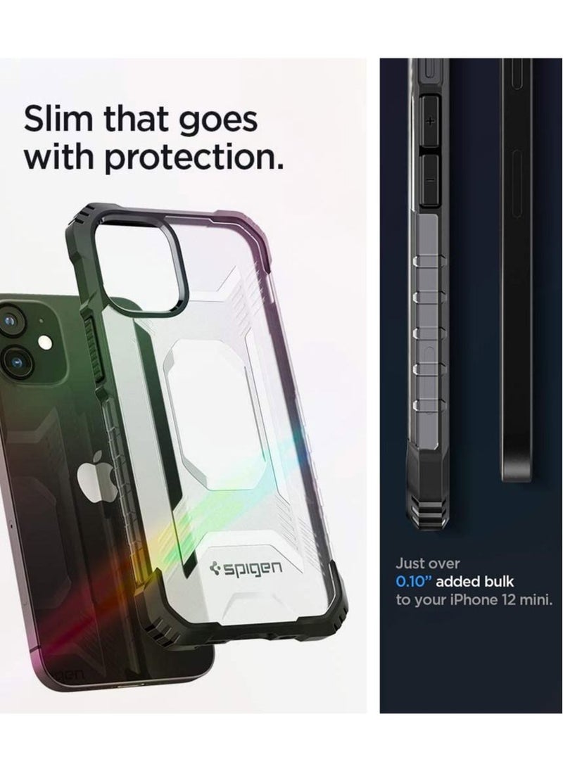 Spigen - Nitro Force Protective Cover Case for Apple iPhone 12 Mini - Matte Black - Image 1