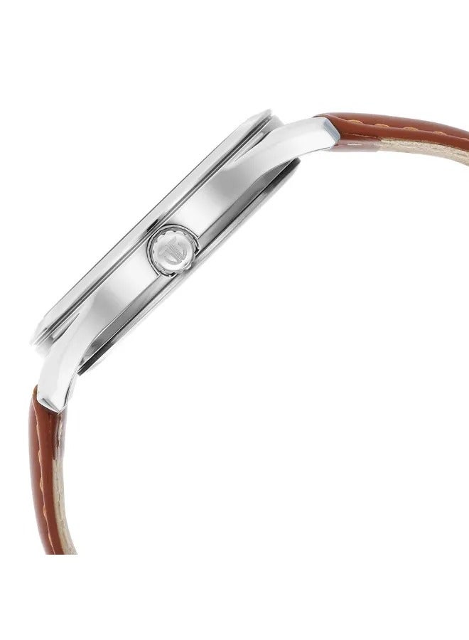 TITAN Men's Analog Round Shape Leather Wrist Watch - 1823SL07 - 47.3 Mm - Image 4