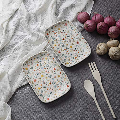MIAH Decor MD-265 Handcrafted Spring Collection- Stoneware Platters -Set of 2 - Image 1