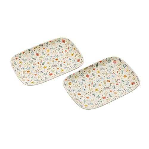 MIAH Decor MD-265 Handcrafted Spring Collection- Stoneware Platters -Set of 2 - Image 3
