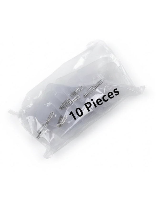 مجموعة من 10 قطع من خطافات الحائط اللاصقة الشفافة - Image 3