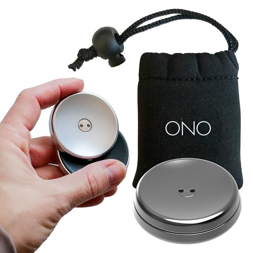 ONO Slider Handheld Fidget Toy for Adults Help Relieve Stress Anxiety Tension Promotes Focus Clarity Compact Portable Design Natural Stainless Steel - Image 1