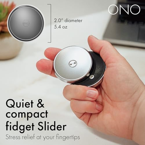 ONO Slider Handheld Fidget Toy for Adults Help Relieve Stress Anxiety Tension Promotes Focus Clarity Compact Portable Design Natural Stainless Steel - Image 5