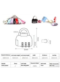 Y&D Combination Lock, SYOSI 7 Pcs 3-Digit Travel Lock of Zinc Alloy, the Small Safe Padlock for Suitcases Luggage Toolkit Cabinets  - Image 3